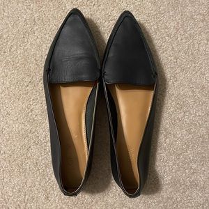 J. Crew Black Pointed-Toe Flats Size 8.5